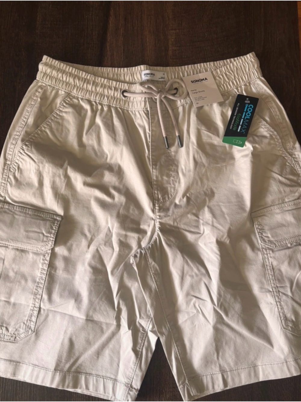 Sonoma Men’s White Cargo Shorts with Drawstring Waist